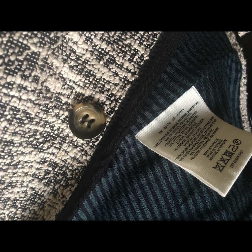 Anthropologie: Knit black & ivory blazer - Picture 3 of 3